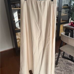 Women’s beige silk skirt